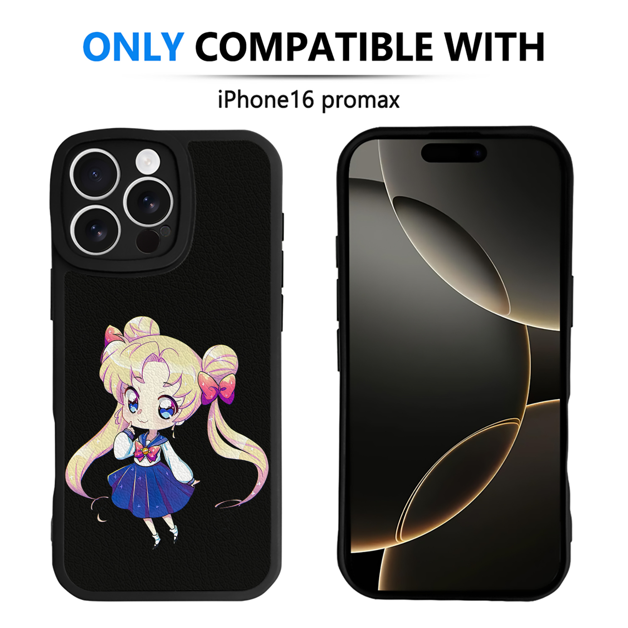 （画像用） 美少女戦士セーラームーン 月野 うさぎ つきの うさぎ Sailor Moon Tsukino Usagi 【iPhone 16シリーズ対応】シリコンスマホケース（レザー調） 材質：シリコン